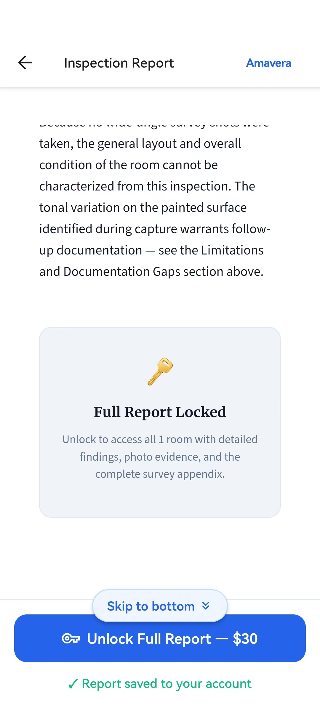Locked report section