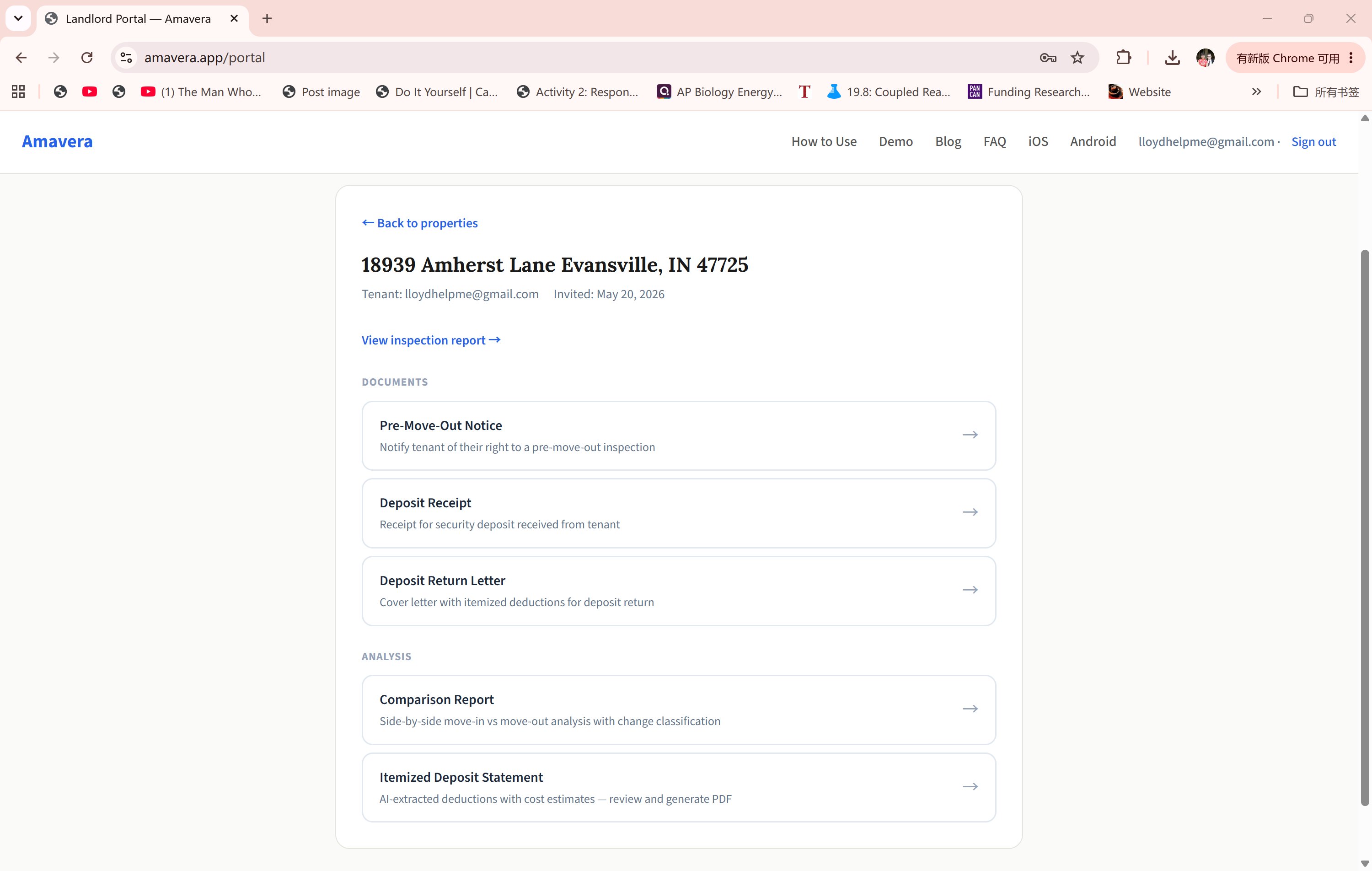 Portal documents section
